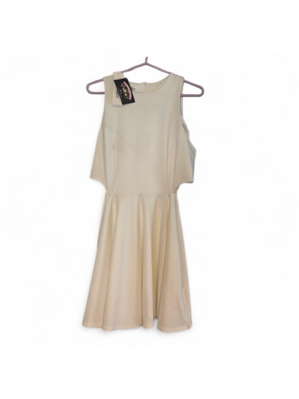 Belongsci White Cutout Fit & Flare Dress XL NWT - Picture 6 of 14